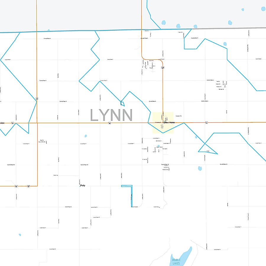 Lynn County, TX Premium Style Wall Map