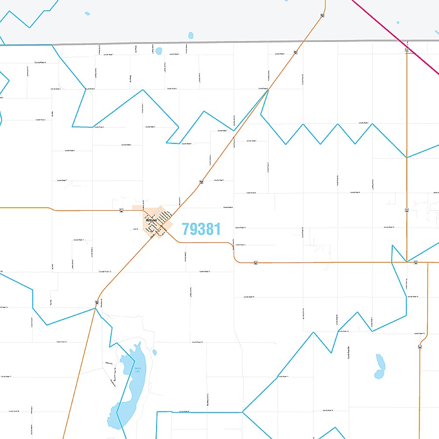 Lynn County, TX Premium Style Wall Map