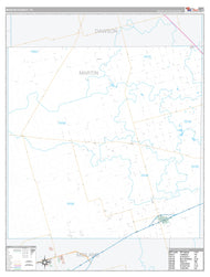 Martin County, TX Premium Style Wall Map