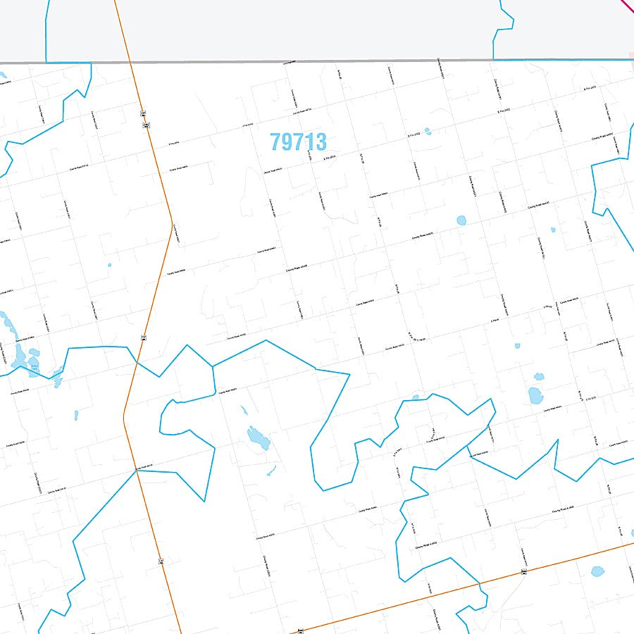 Martin County, TX Premium Style Wall Map