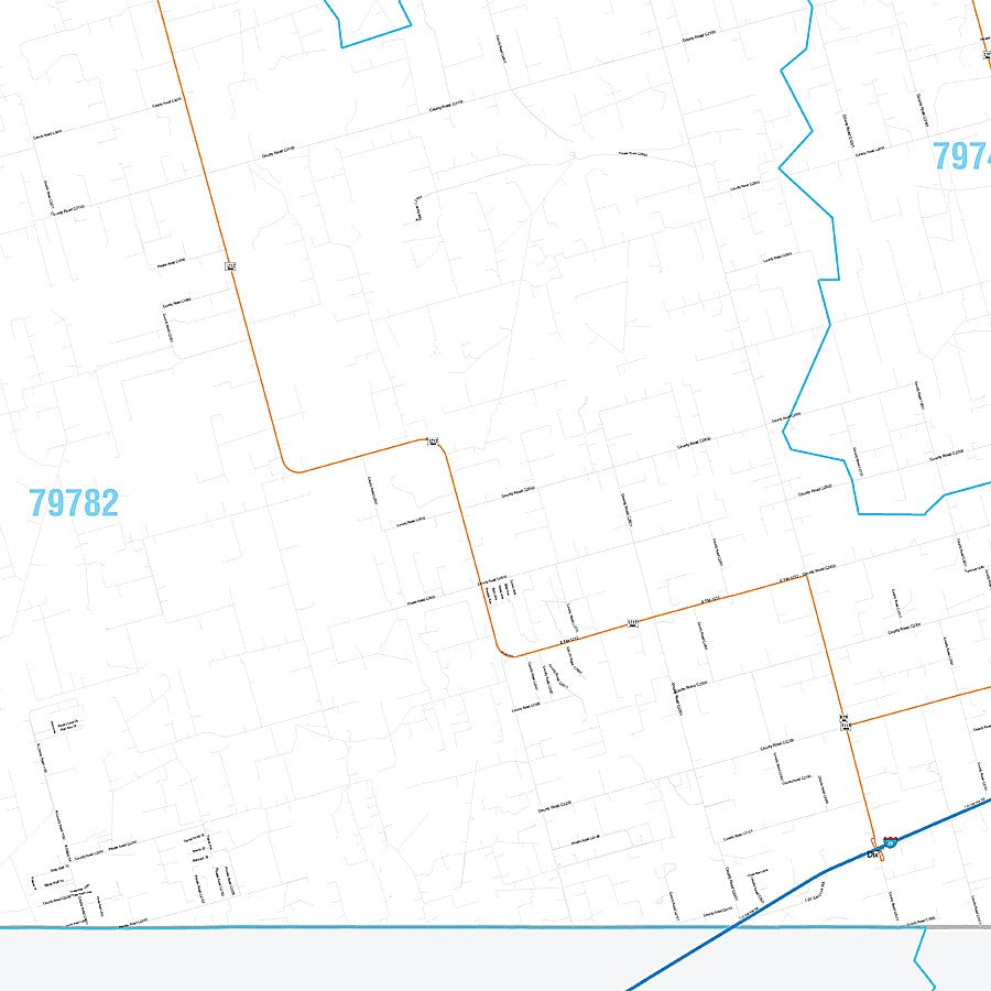 Martin County, TX Premium Style Wall Map