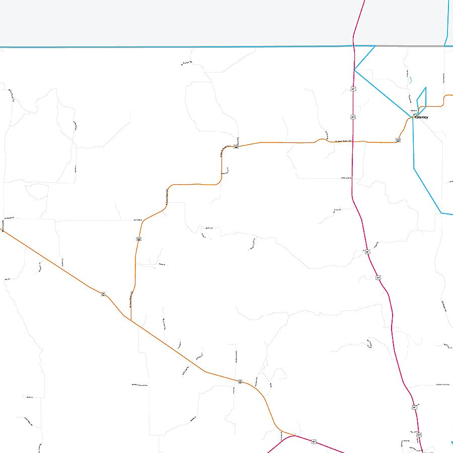 Mason County, TX Premium Style Wall Map