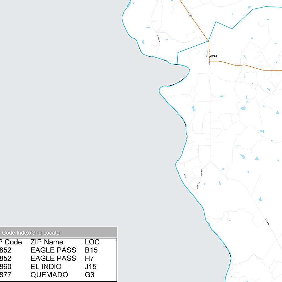 Maverick County, TX Premium Style Wall Map