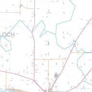 McCulloch County, TX Premium Style Wall Map