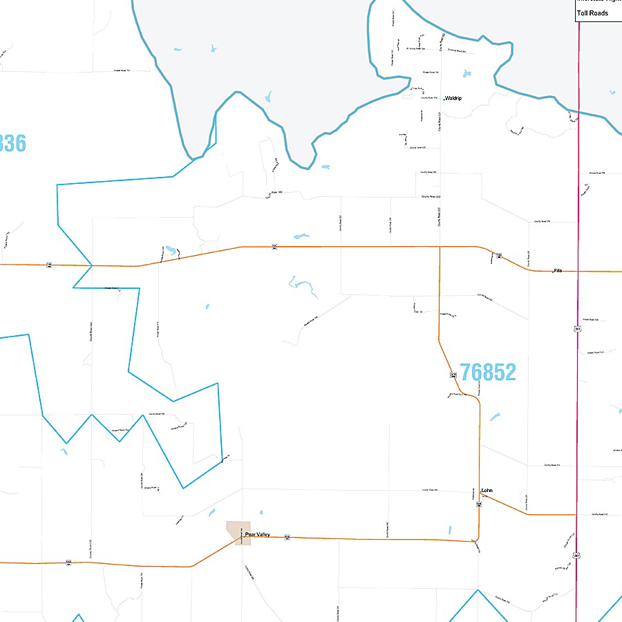 McCulloch County, TX Premium Style Wall Map