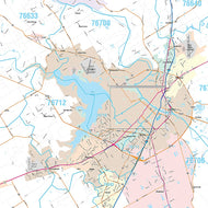 McLennan County, TX Premium Style Wall Map