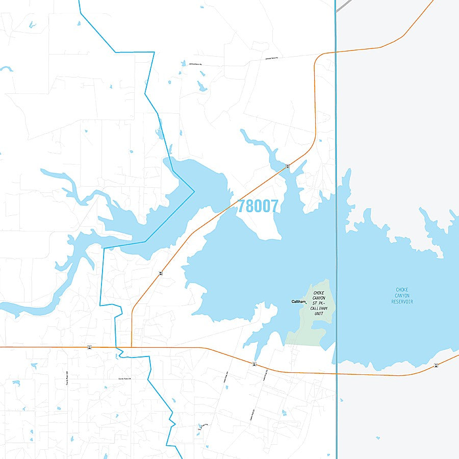 McMullen County, TX Premium Style Wall Map
