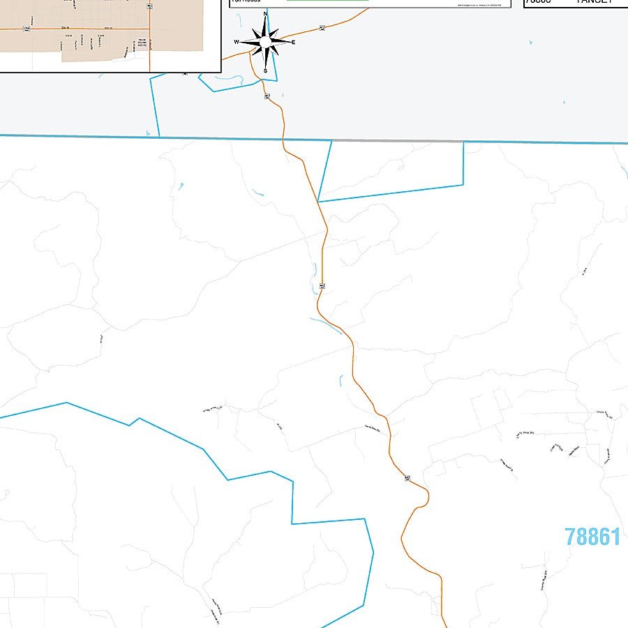 Medina County, TX Premium Style Wall Map