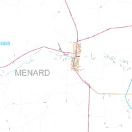 Menard County, TX Premium Style Wall Map
