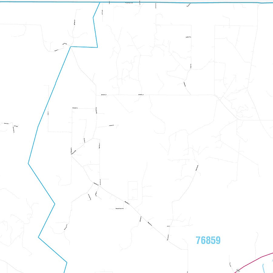 Menard County, TX Premium Style Wall Map