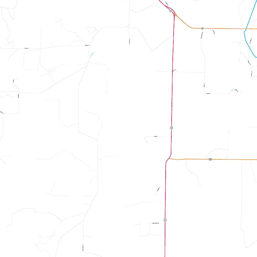 Menard County, TX Premium Style Wall Map