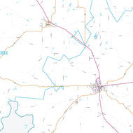 Mills County, TX Premium Style Wall Map
