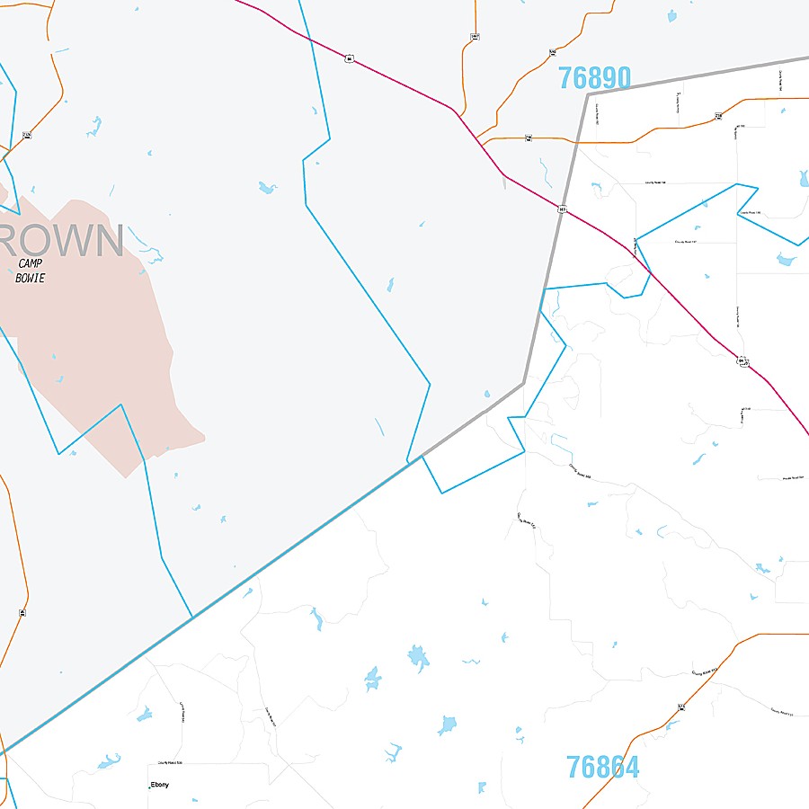 Mills County, TX Premium Style Wall Map