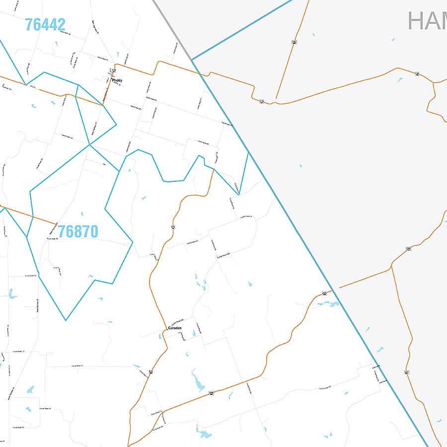 Mills County, TX Premium Style Wall Map
