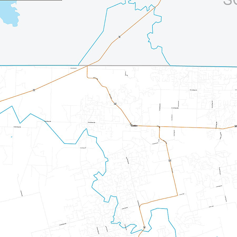 Mitchell County, TX Premium Style Wall Map