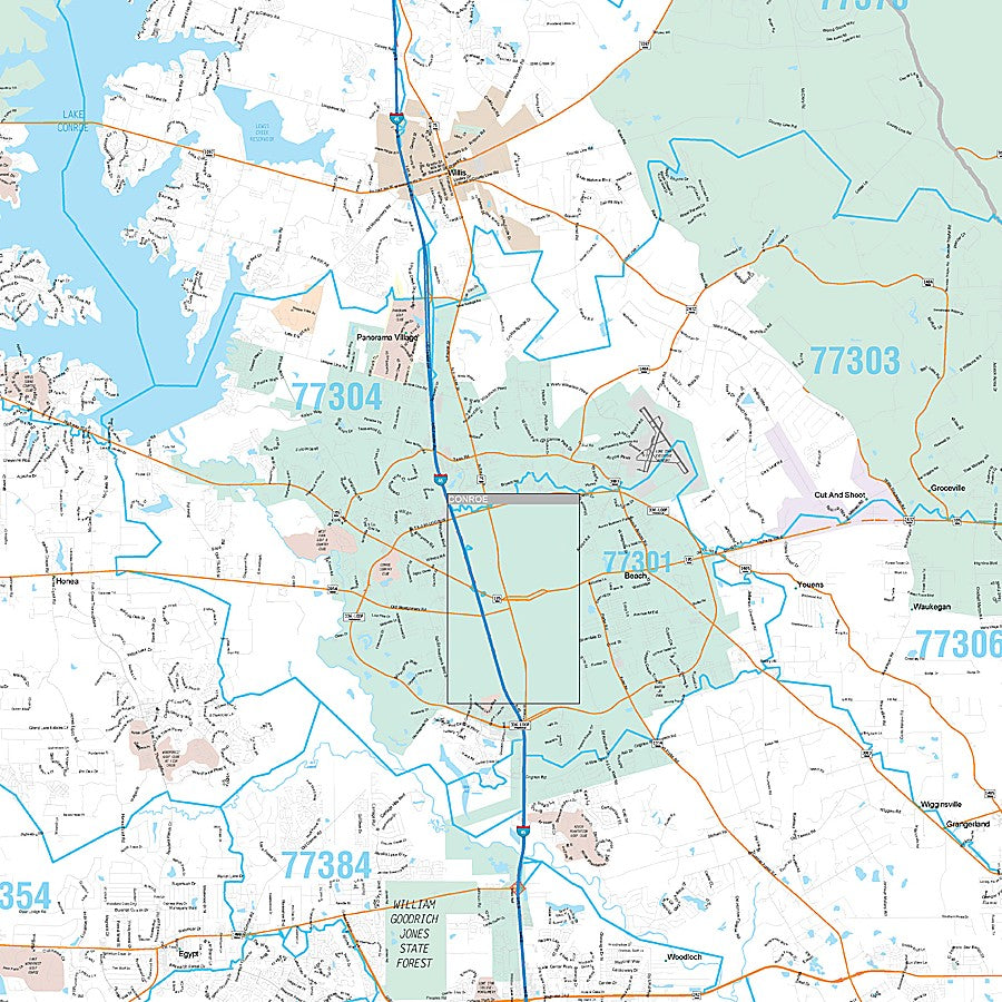 Montgomery County, TX Premium Style Wall Map