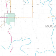 Moore County, TX Premium Style Wall Map