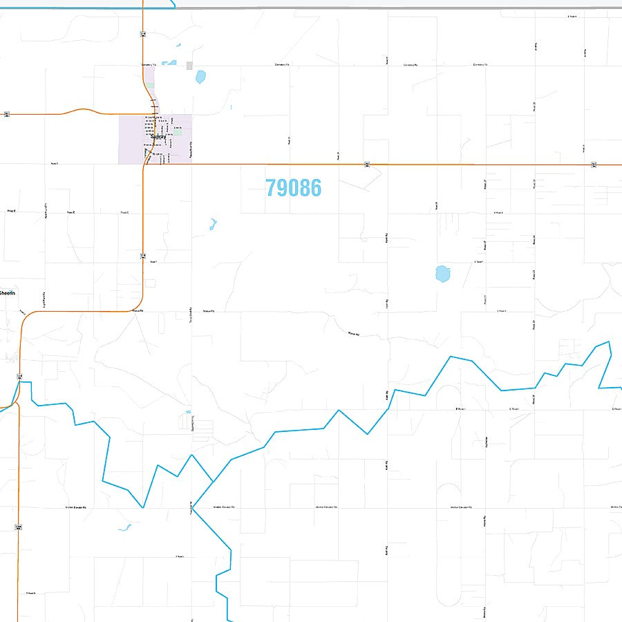 Moore County, TX Premium Style Wall Map