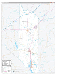 Morris County, TX Premium Style Wall Map