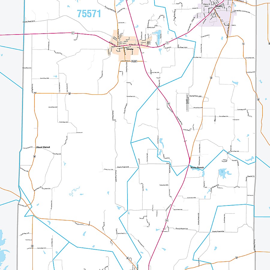 Morris County, TX Premium Style Wall Map