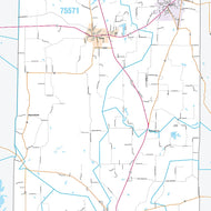 Morris County, TX Premium Style Wall Map