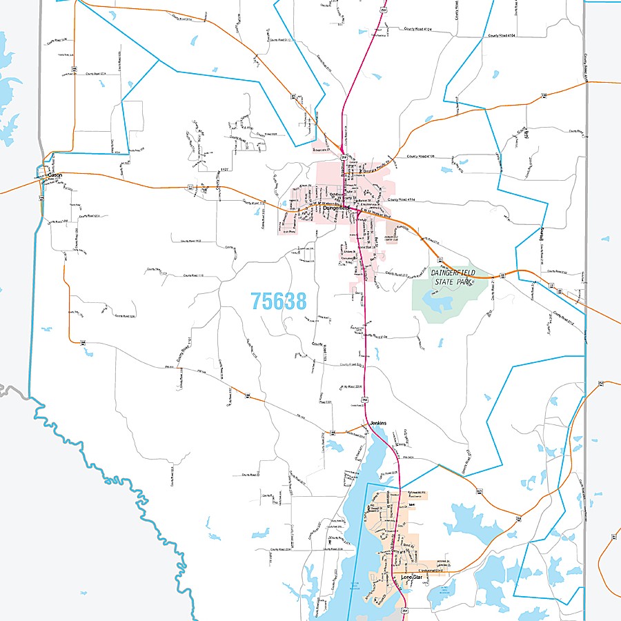 Morris County, TX Premium Style Wall Map
