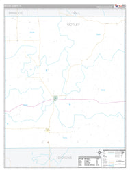 Motley County, TX Premium Style Wall Map