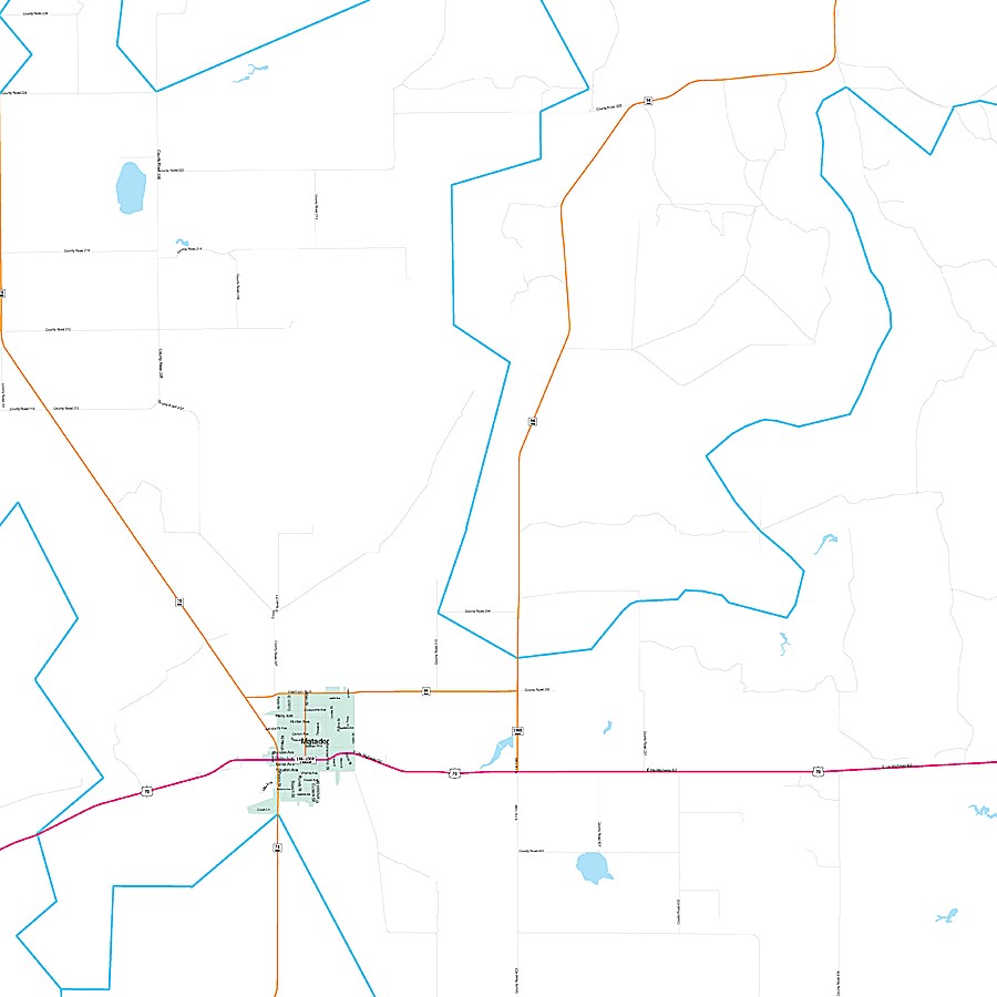 Motley County, TX Premium Style Wall Map