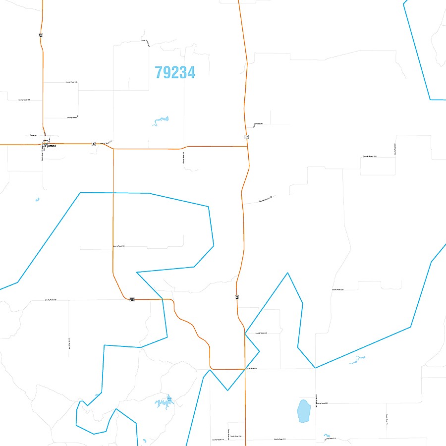 Motley County, TX Premium Style Wall Map