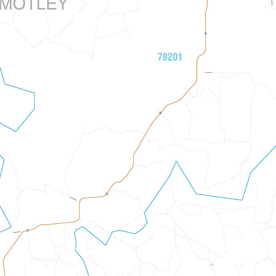 Motley County, TX Premium Style Wall Map
