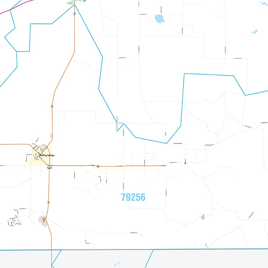 Motley County, TX Premium Style Wall Map