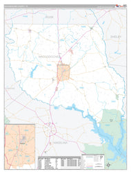 Nacogdoches County, TX Premium Style Wall Map