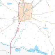 Nacogdoches County, TX Premium Style Wall Map