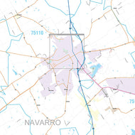 Navarro County, TX Premium Style Wall Map