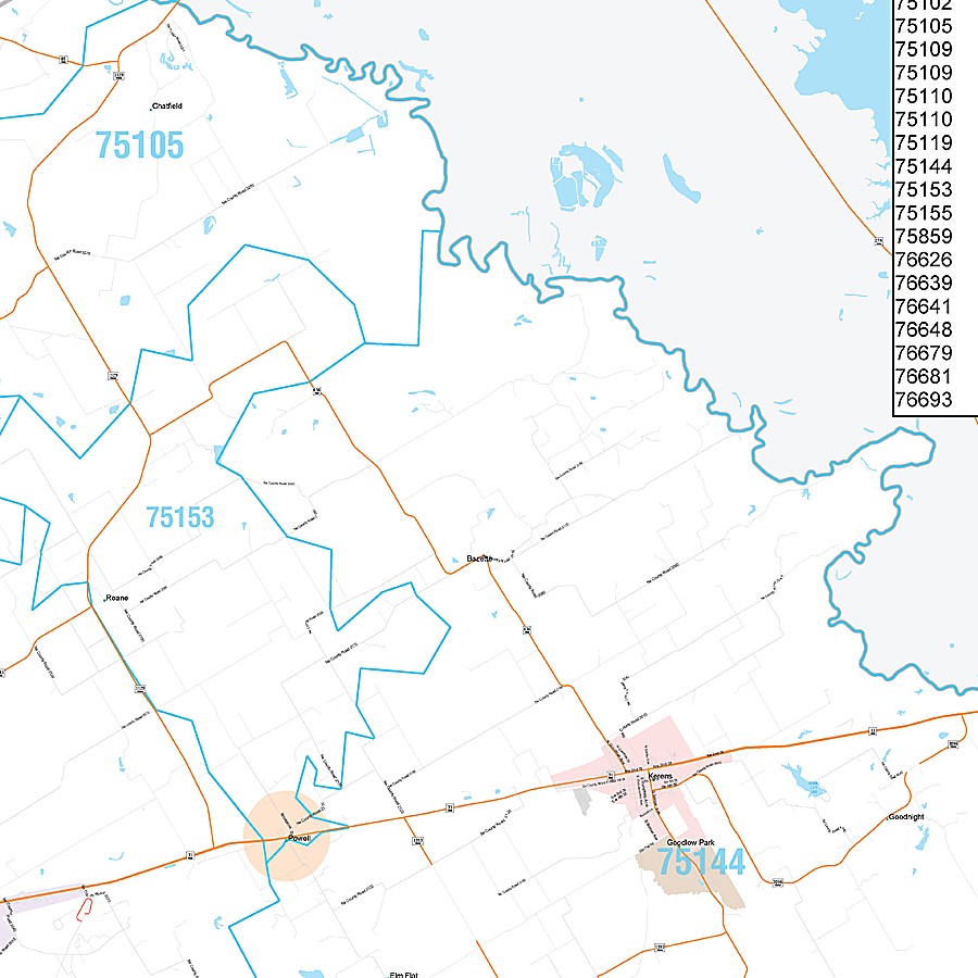 Navarro County, TX Premium Style Wall Map