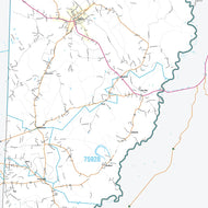 Newton County, TX Premium Style Wall Map