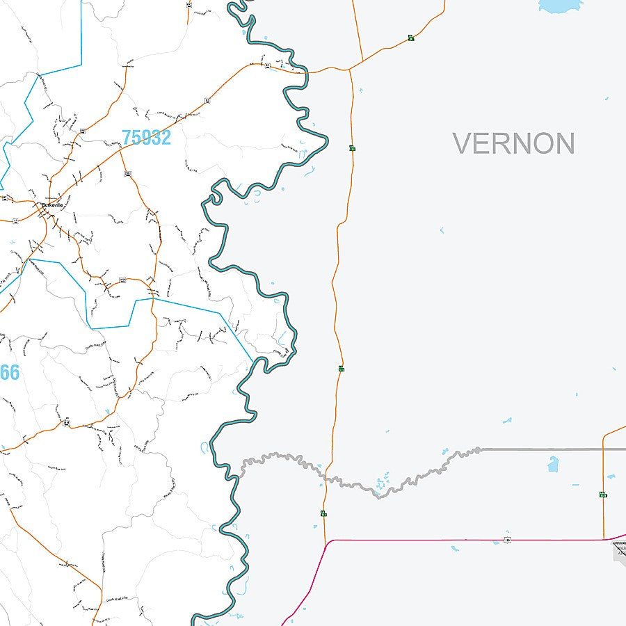 Newton County, TX Premium Style Wall Map