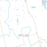Nolan County, TX Premium Style Wall Map