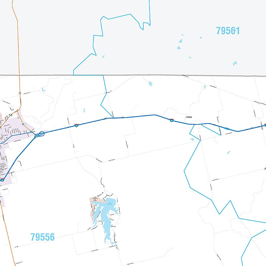 Nolan County, TX Premium Style Wall Map