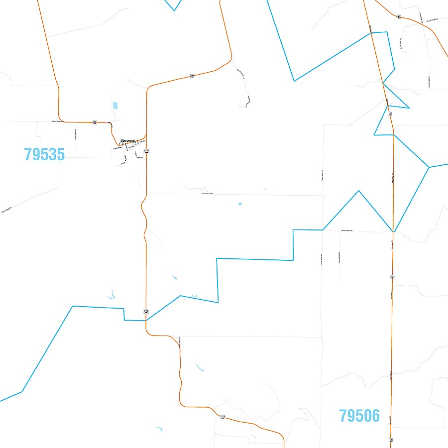 Nolan County, TX Premium Style Wall Map