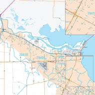 Nueces County, TX Premium Style Wall Map