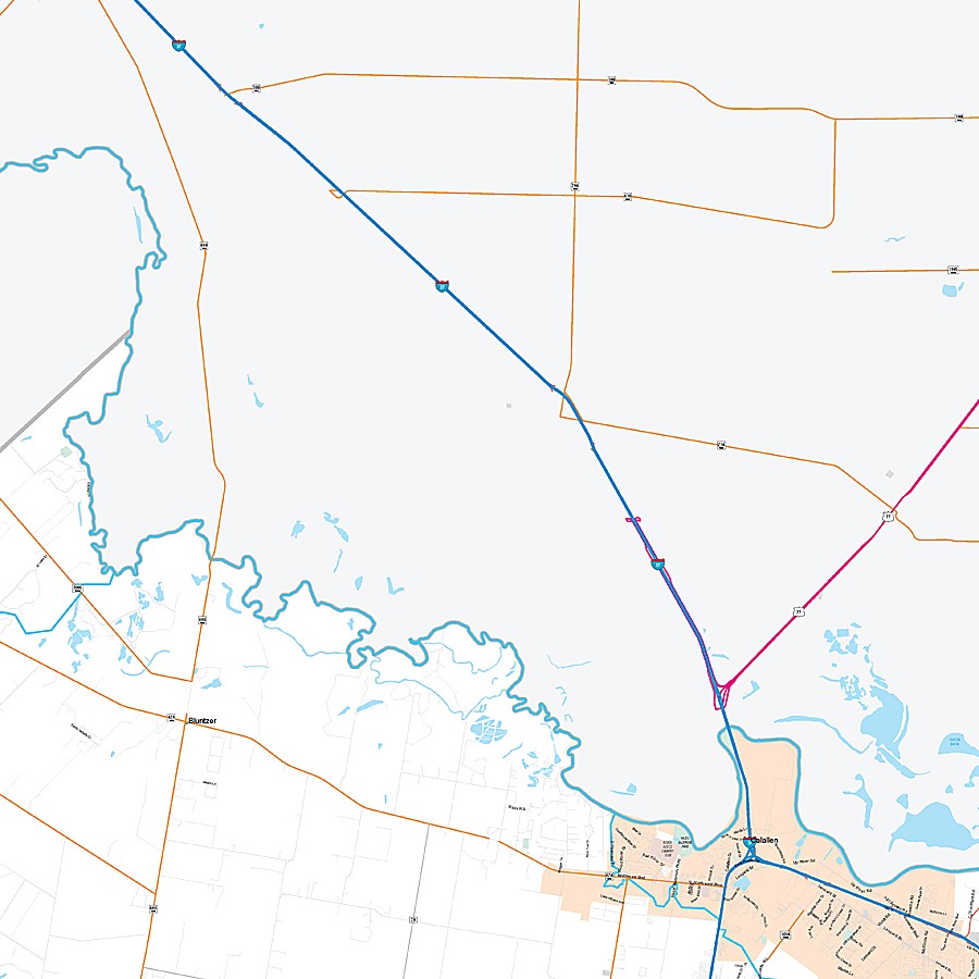 Nueces County, TX Premium Style Wall Map