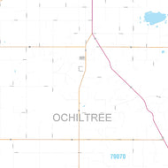 Ochiltree County, TX Premium Style Wall Map