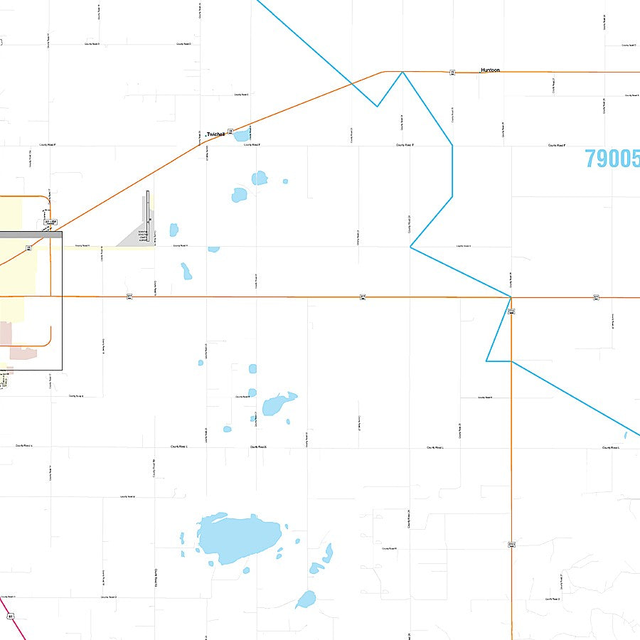 Ochiltree County, TX Premium Style Wall Map