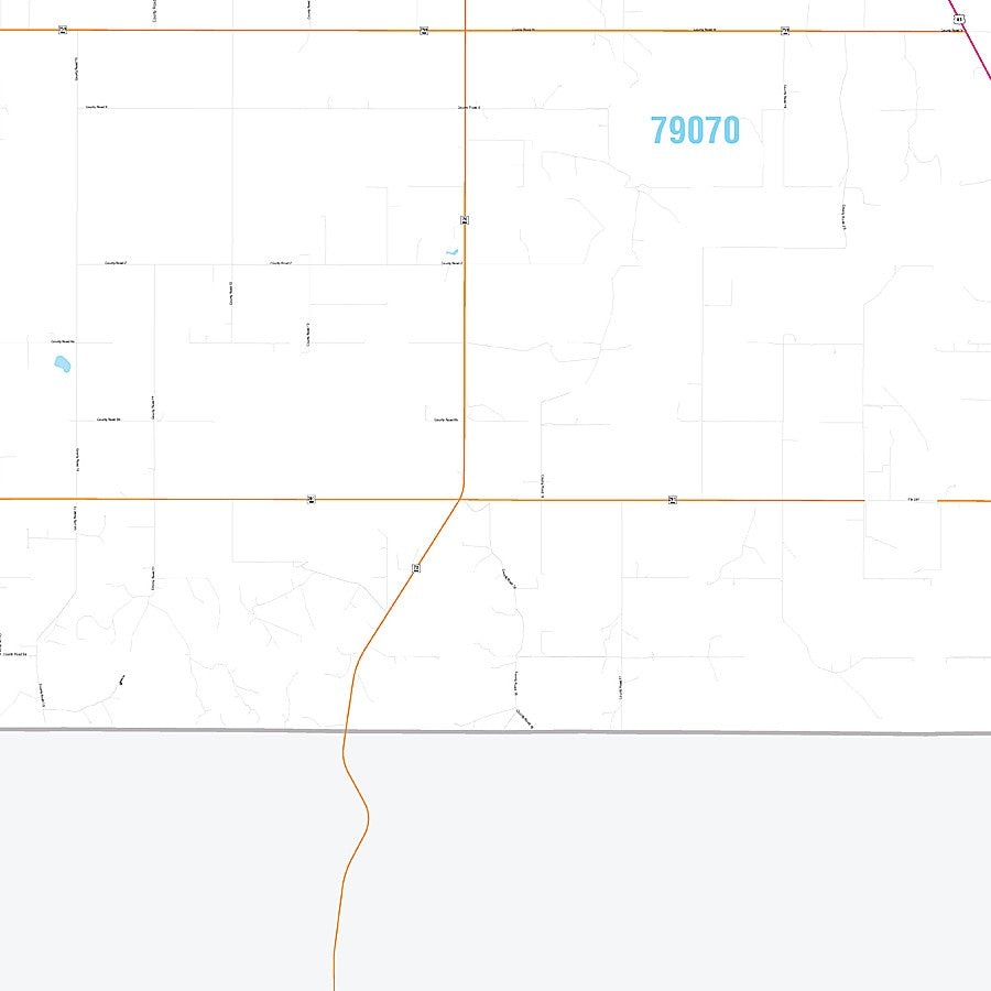 Ochiltree County, TX Premium Style Wall Map