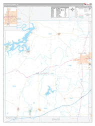 Palo Pinto County, TX Premium Style Wall Map