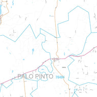 Palo Pinto County, TX Premium Style Wall Map