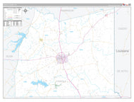 Panola County, TX Premium Style Wall Map