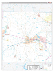 Parker County, TX Premium Style Wall Map