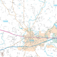 Parker County, TX Premium Style Wall Map